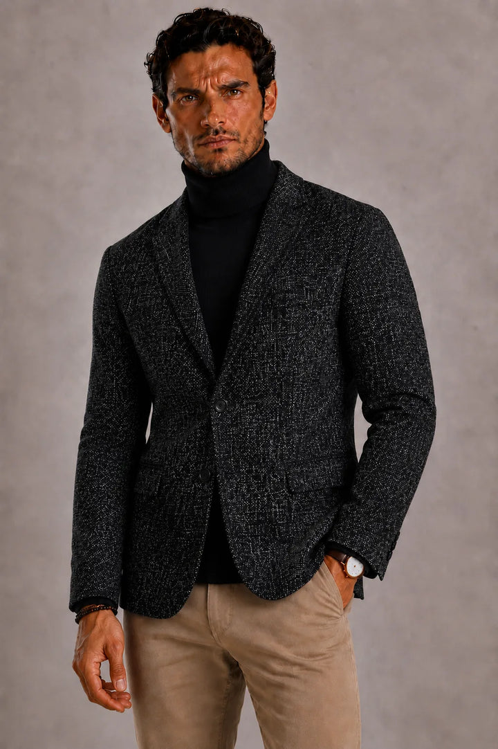 Slim fit blazer met notch lapel