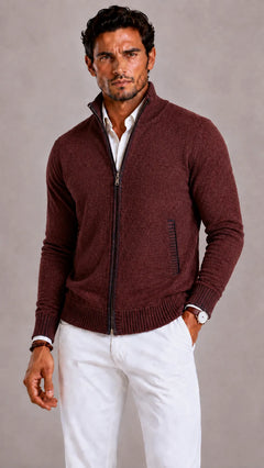 Vest met hoge kraag en rits