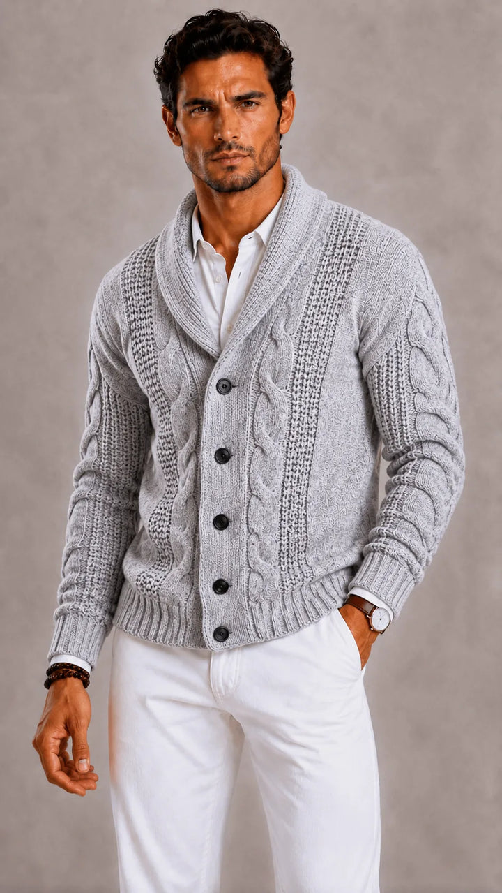 Gebreide cardigan met shawl collar