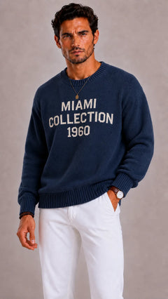 Oversized trui met text print