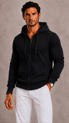 Hoodie met rits en capuchon