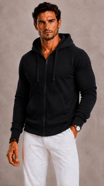 Hoodie met rits en capuchon