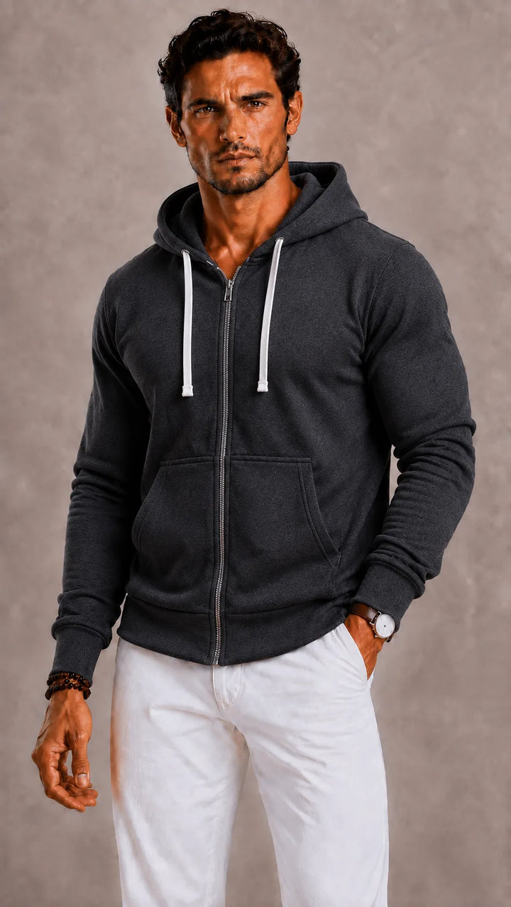 Hoodie met rits en capuchon
