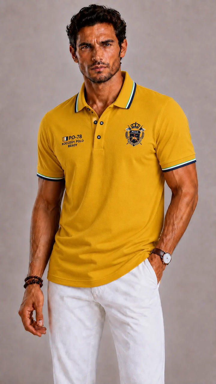 Polo met geborduurd crest