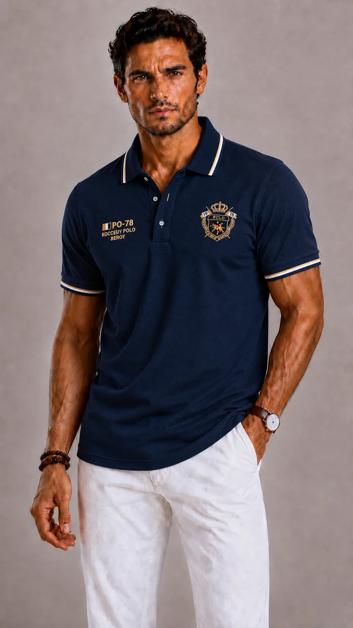 Polo met geborduurd crest