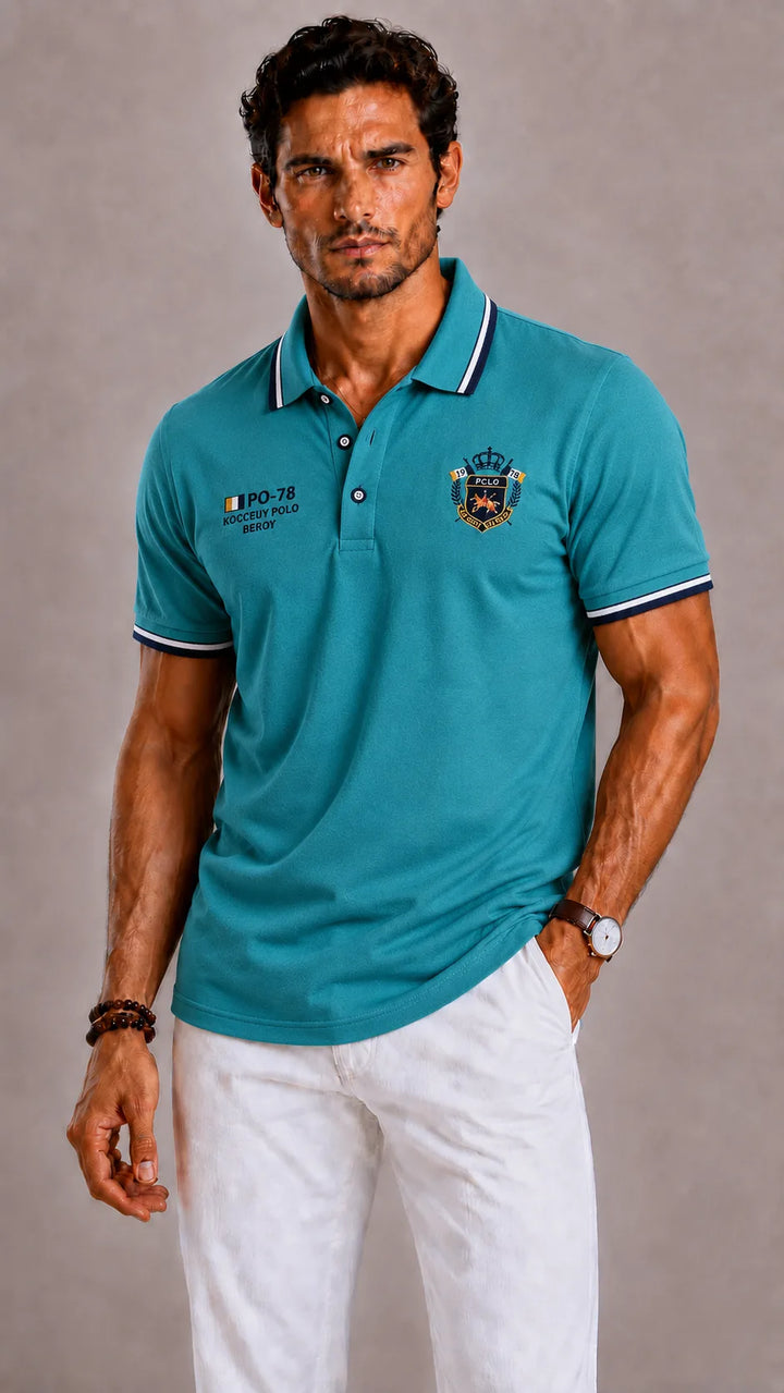 Polo met geborduurd crest