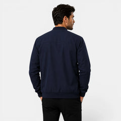 Bomberjack met ribbed details
