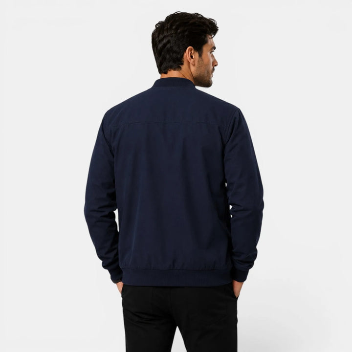 Bomberjack met ribbed details