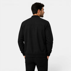 Bomberjack met ribbed details