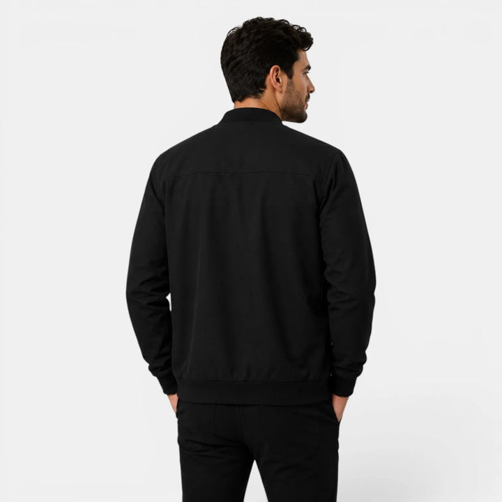 Bomberjack met ribbed details