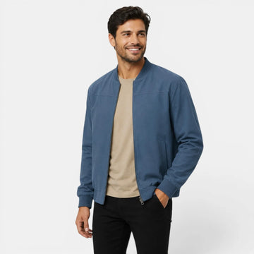 Bomberjack met ribbed details