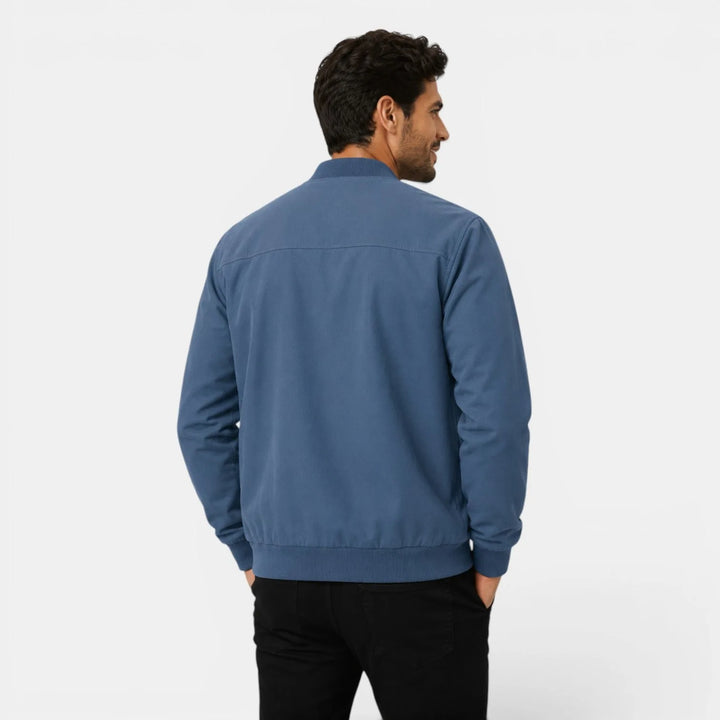 Bomberjack met ribbed details