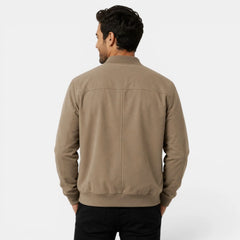 Bomberjack met ribbed details