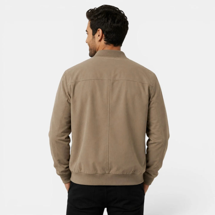 Bomberjack met ribbed details