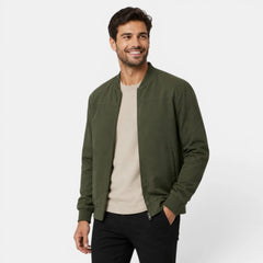 Bomberjack met ribbed details