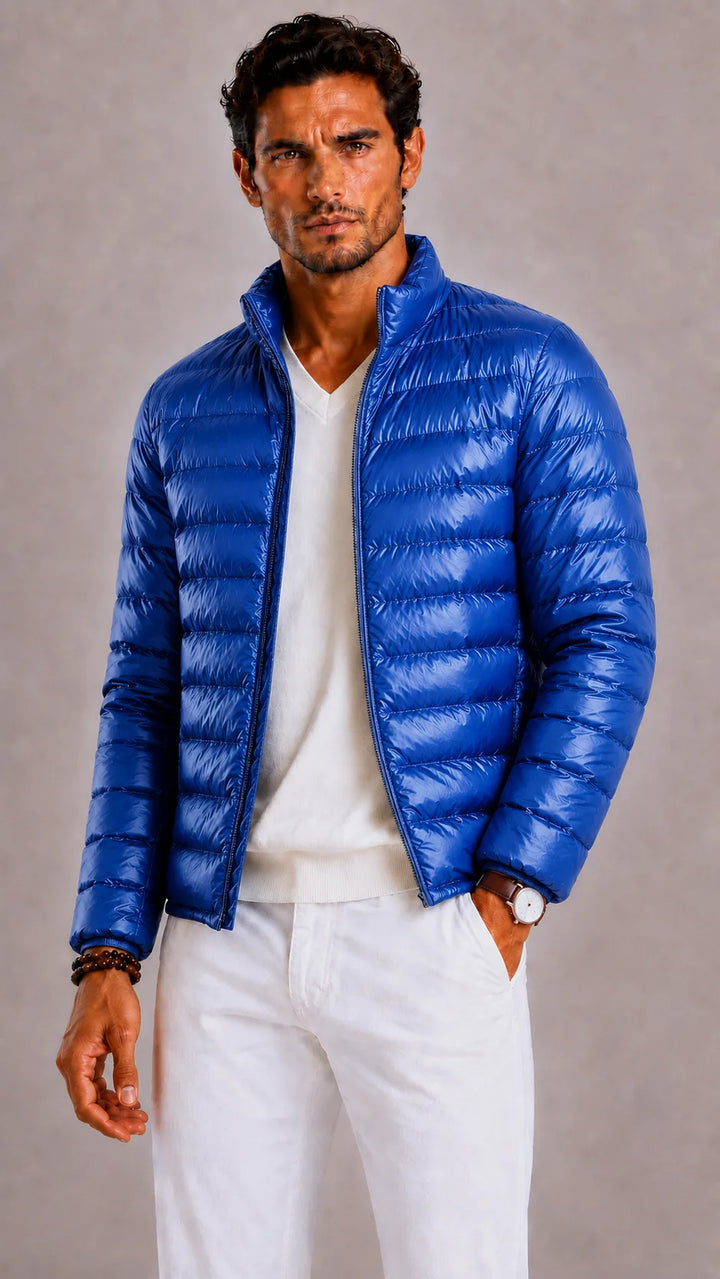 Puffer jacket met quilted design