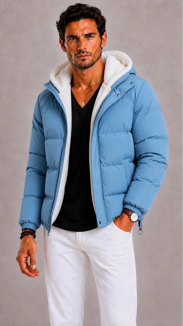 Puffer jacket met capuchon