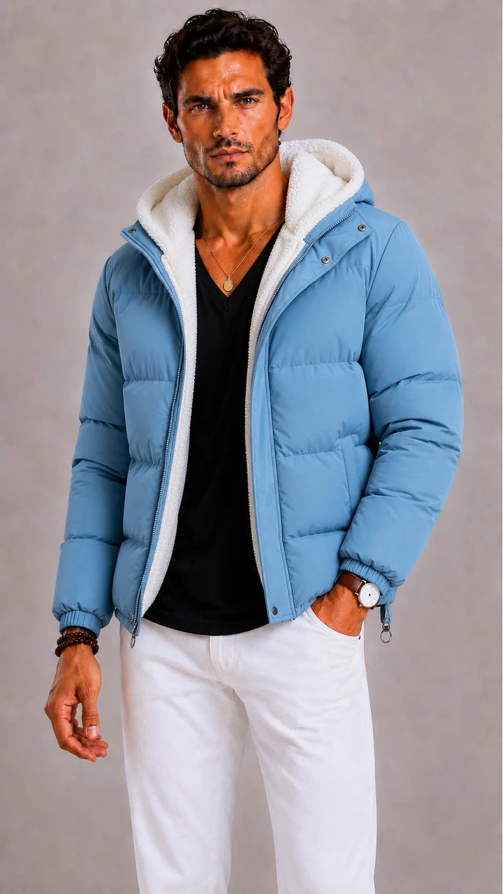 Puffer jacket met capuchon