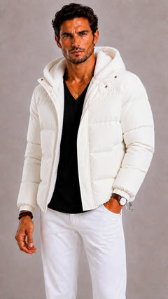 Puffer jacket met capuchon