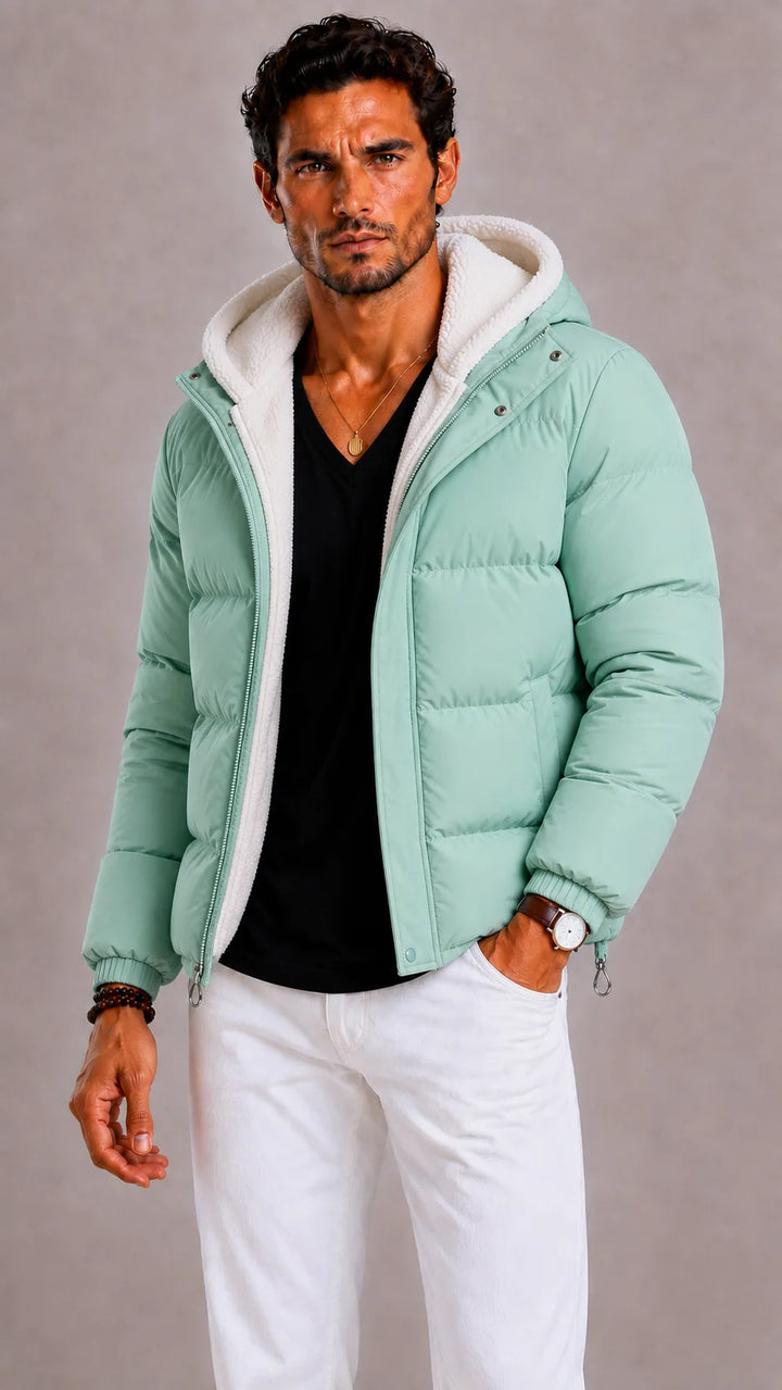 Puffer jacket met capuchon
