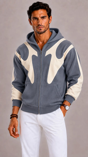 Hoodie met kleurblok ontwerp