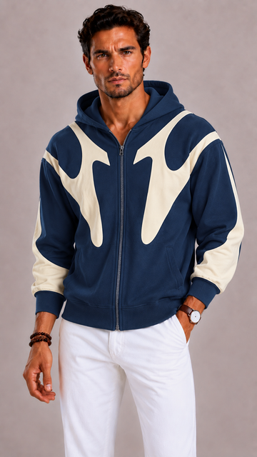 Hoodie met kleurblok ontwerp