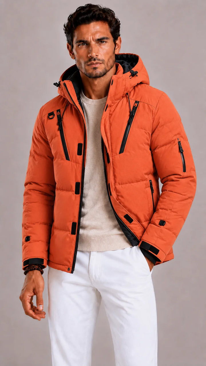Puffer jacket met capuchon