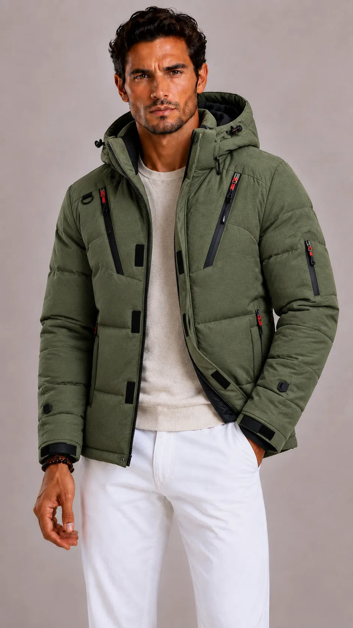 Puffer jacket met capuchon