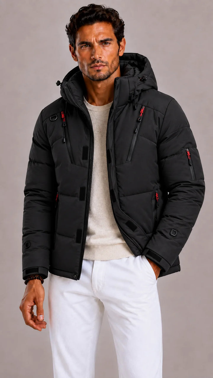 Puffer jacket met capuchon