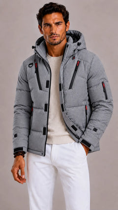 Puffer jacket met capuchon