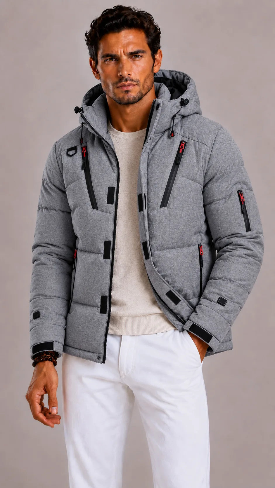 Puffer jacket met capuchon