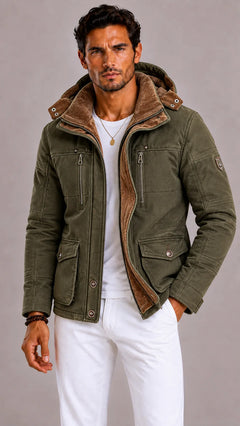 Parka met functionele zakken