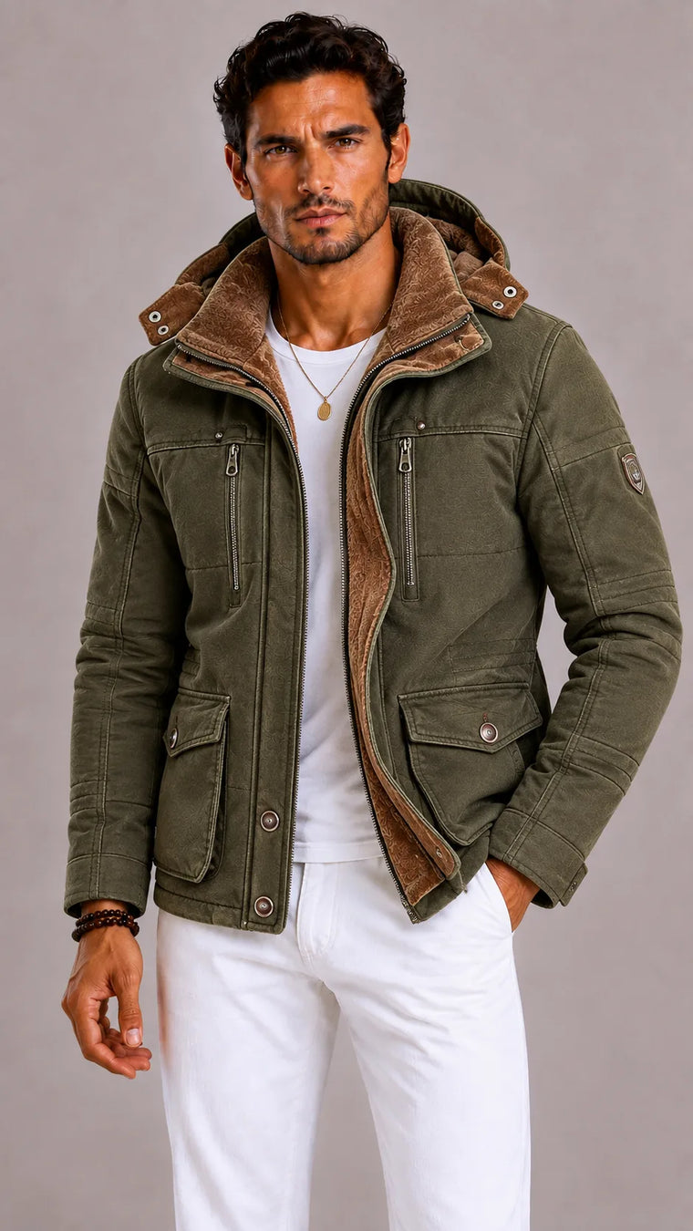 Parka met functionele zakken