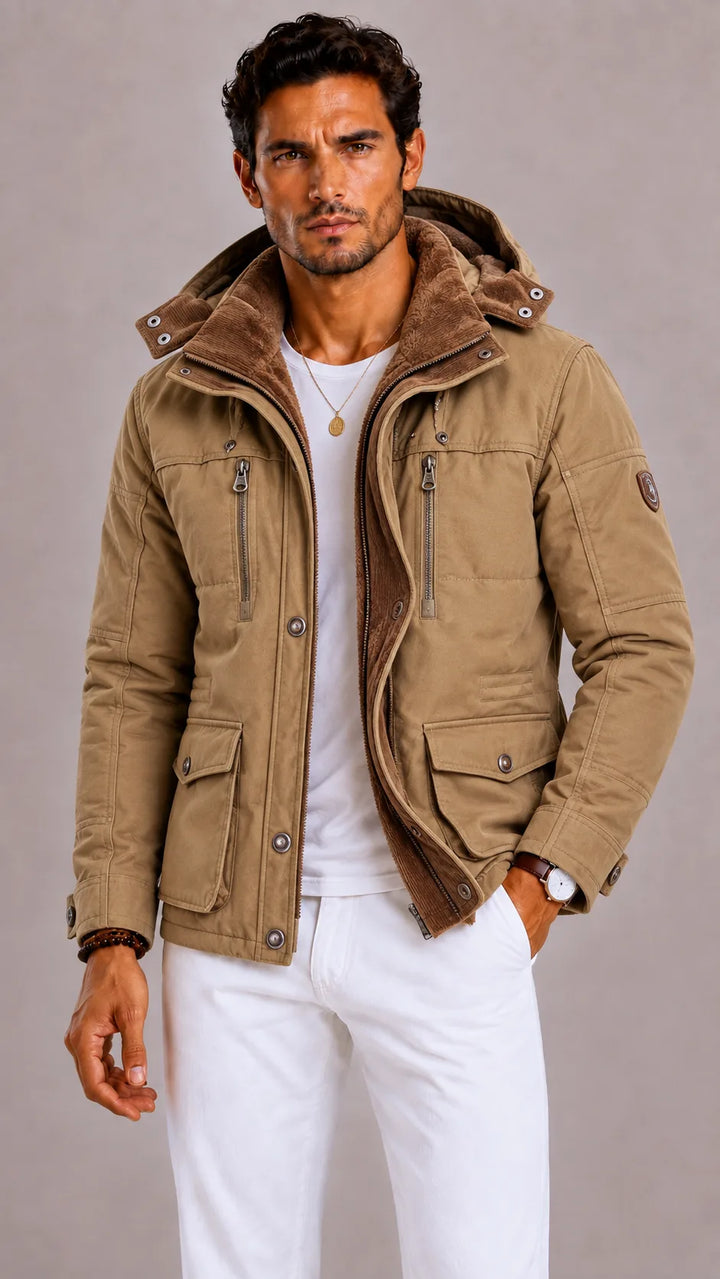 Parka met functionele zakken
