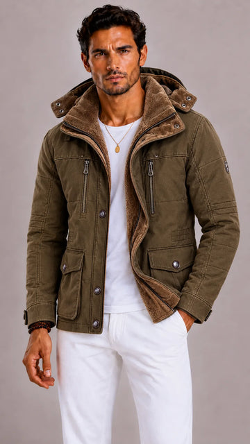 Parka met functionele zakken