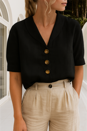 Maria | Trendy Katoenen en Linnen T-shirt voor Dames