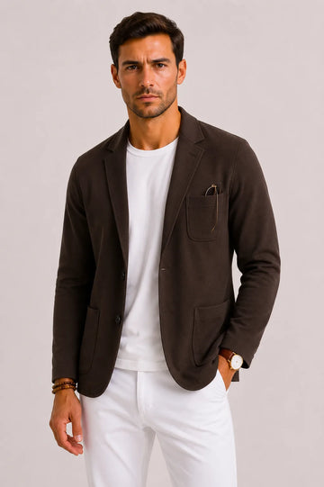 Slim fit blazer met notched lapel