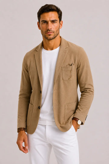 Slim fit blazer met notched lapel
