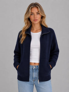 Gebreid vest met rits