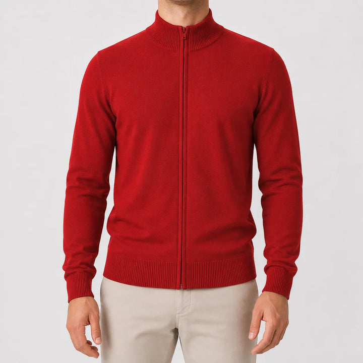 Cardigan met stand collar