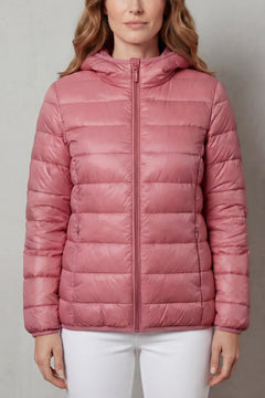 Hooded puffer jas