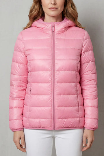Hooded puffer jas