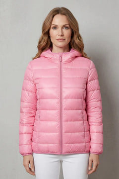 Hooded puffer jas
