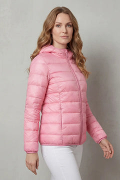Hooded puffer jas