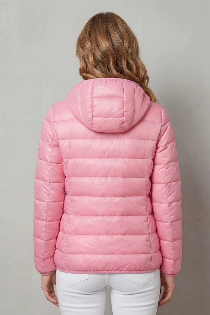 Hooded puffer jas
