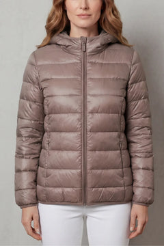Hooded puffer jas