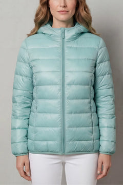 Hooded puffer jas