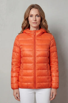 Hooded puffer jas