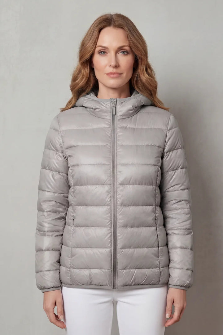 Hooded puffer jas