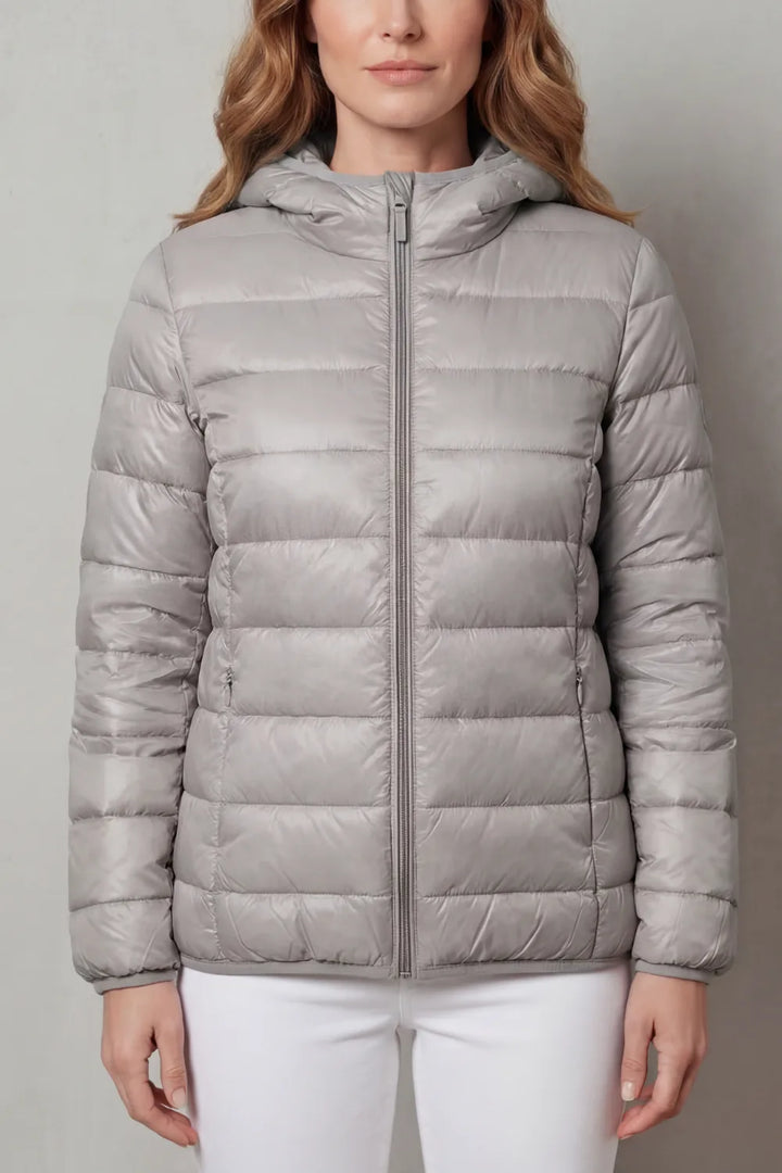 Hooded puffer jas